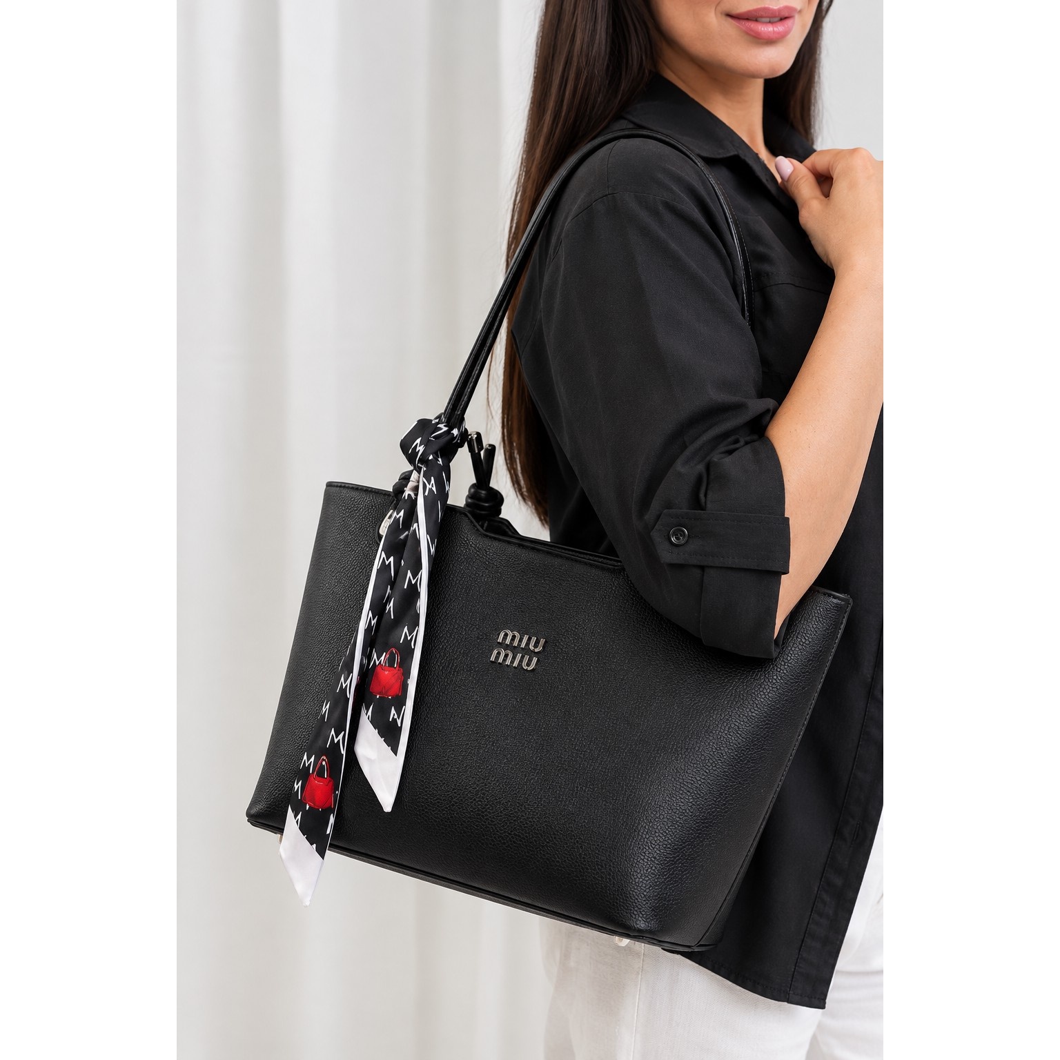 کیف زنانه دسته طنابی miu miu